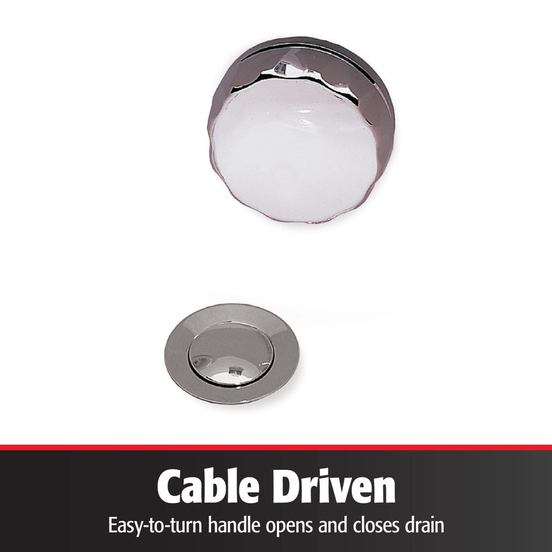 Keeney 645PVCDSBN Cable Driven PVC Bathtub Drain Kit for Standard Size Tubs, Brushed Nickel - Image 3