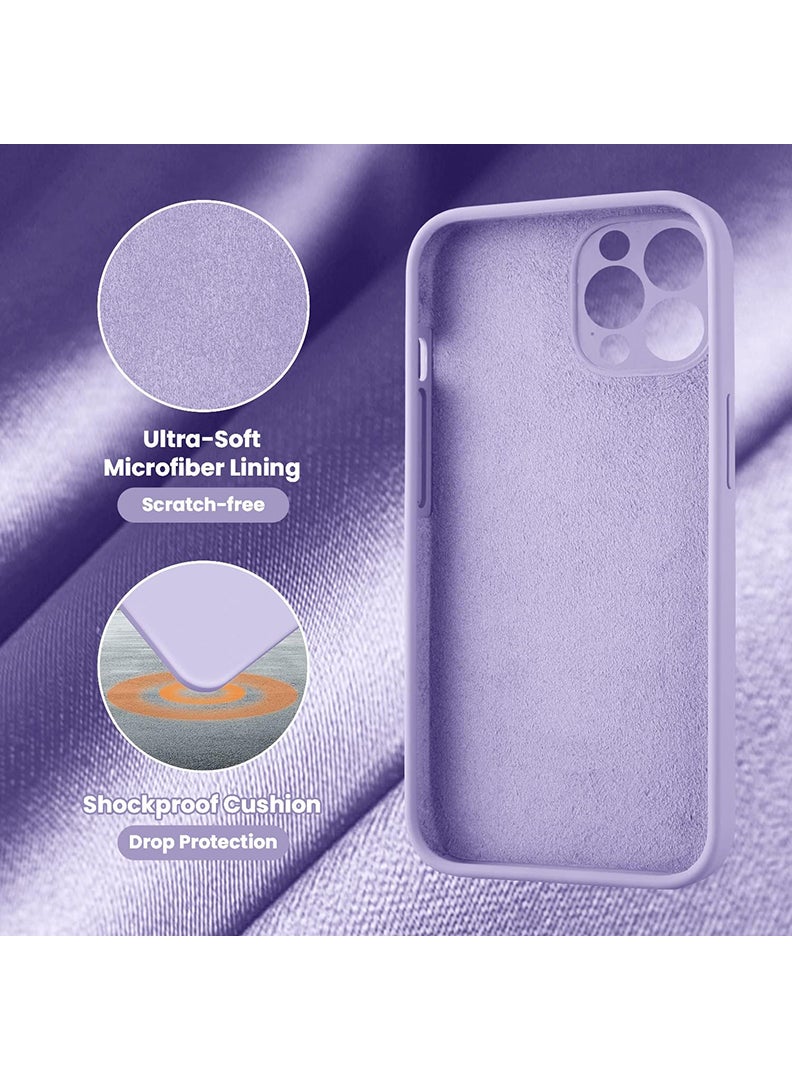 Case Up Compatible with iPhone 13 Pro Max 6.7 Inch Case, Premium Liquid Silicone [Camera Protection] [Soft Anti-Scratch Microfiber Lining] Shockproof Protective Slim Phone Cover for iPhone 13 Pro Max, Purple - Image 3