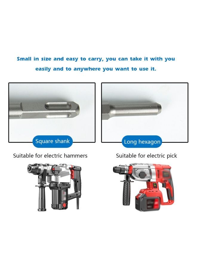 NIBEMINENT 12 Teeth Square Shank Alloy Point Groove Gouge Silver - Image 2