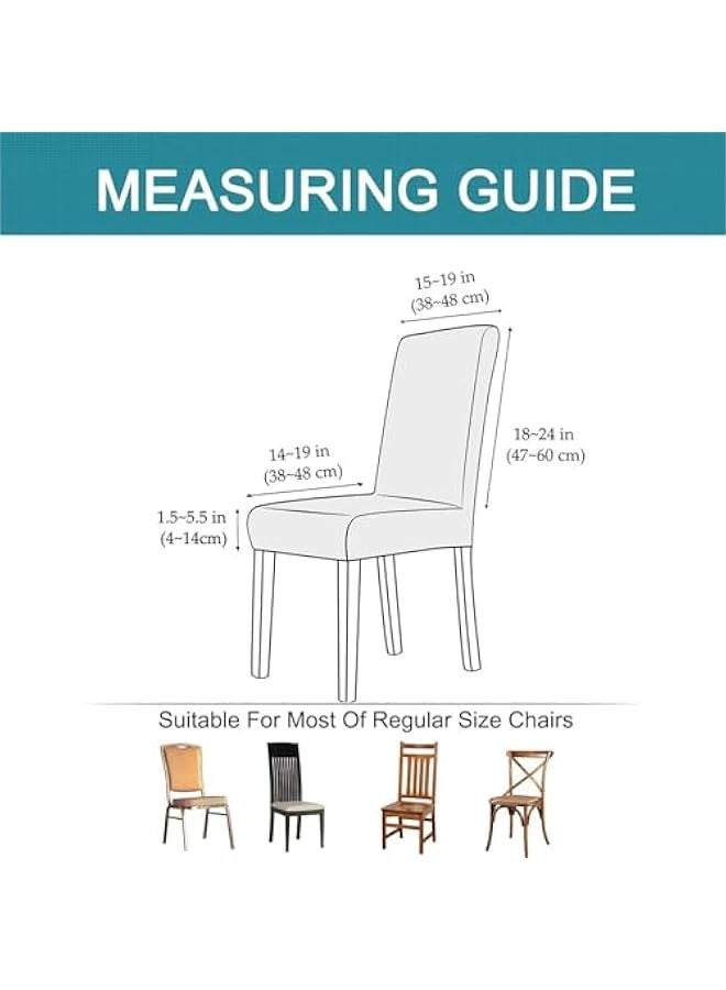 TRASSLE Waterproof Dining Chair Covers, Stretch High Back Chair Slipcovers for Dining Room, Washable Removable Chair Protector for Banquet, Kitchen, Party, Hotel  - Image 2