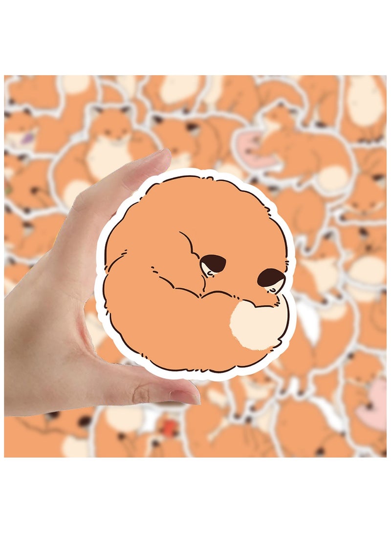 60pcs Cute Fox Stickers for Scrapbook Cartoon Stickers for Water Bottles Vinyl Decals for Kids Teens Laptop Notebook Phone Luggage Skateboard Bike Guitar Helmet - Image 2
