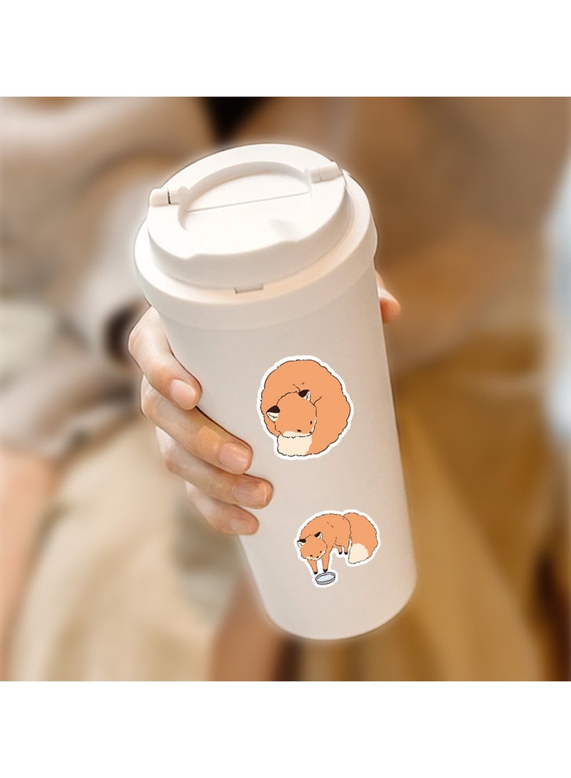 60pcs Cute Fox Stickers for Scrapbook Cartoon Stickers for Water Bottles Vinyl Decals for Kids Teens Laptop Notebook Phone Luggage Skateboard Bike Guitar Helmet - Image 5