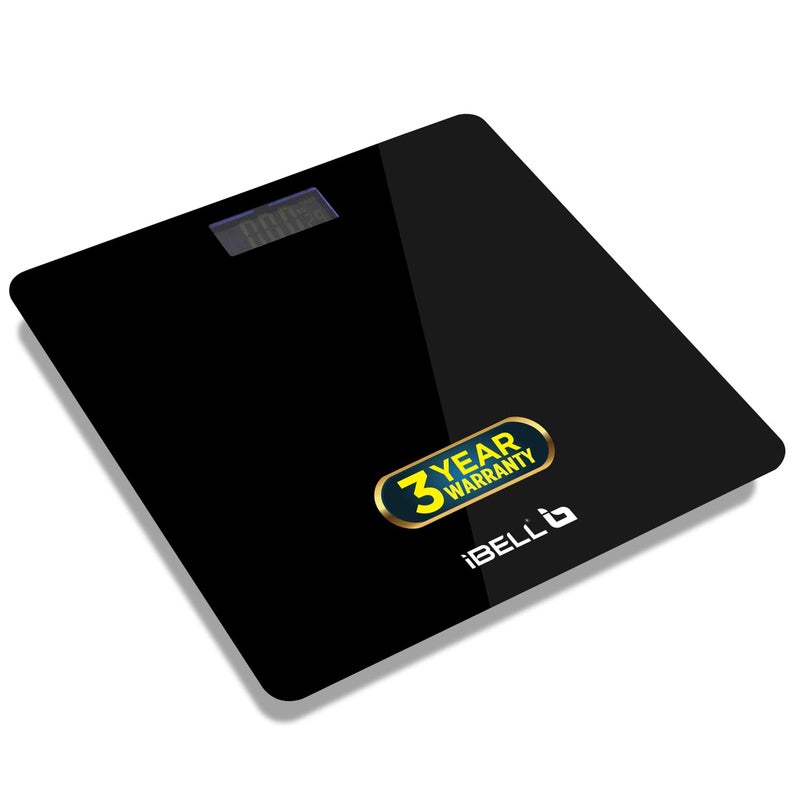 iBELL BS260M Ultra-Light Tempered Glass Backlit LCD Display Digital Personal Body Weight Weighing Scale, Bathroom Scale (180 kg) - Image 1