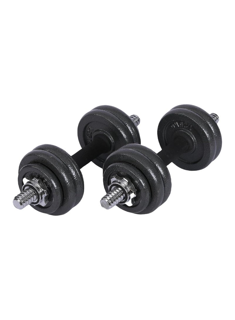 ENDLESS  Endless 20 Kg ( 44 LB )   Cast Iron Adjustable Dumbbell Set ( 4*2.5kg , 4*1.25kg , 4*0.5kg dumbell rods ) | Black | Perfect for Bodybuilding, Fitness, Weight Lifting and Training at Home or Gym