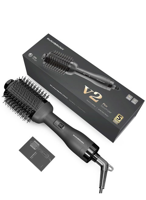 V2 Pro Black Ion Technology , Wide Oval Design 19cm , 1300W , 3Heat/Speed