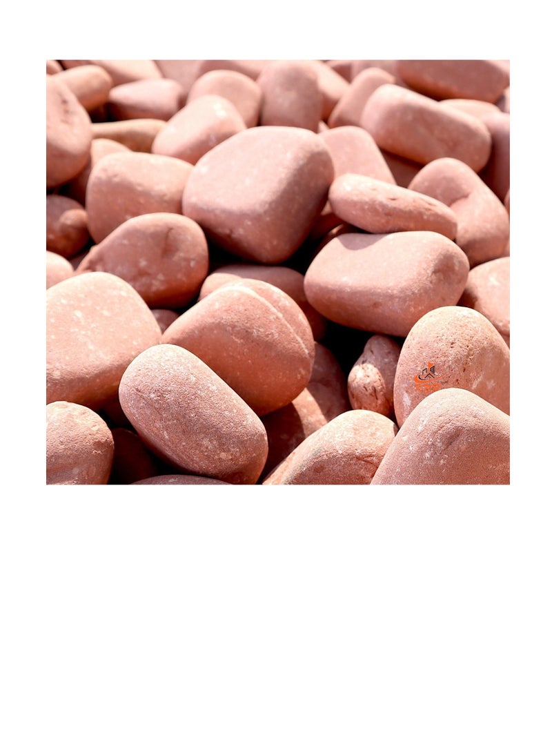 KNP Tumbled Red River Stone Natural Garden Material 5-8 cm 20 kg - Image 2
