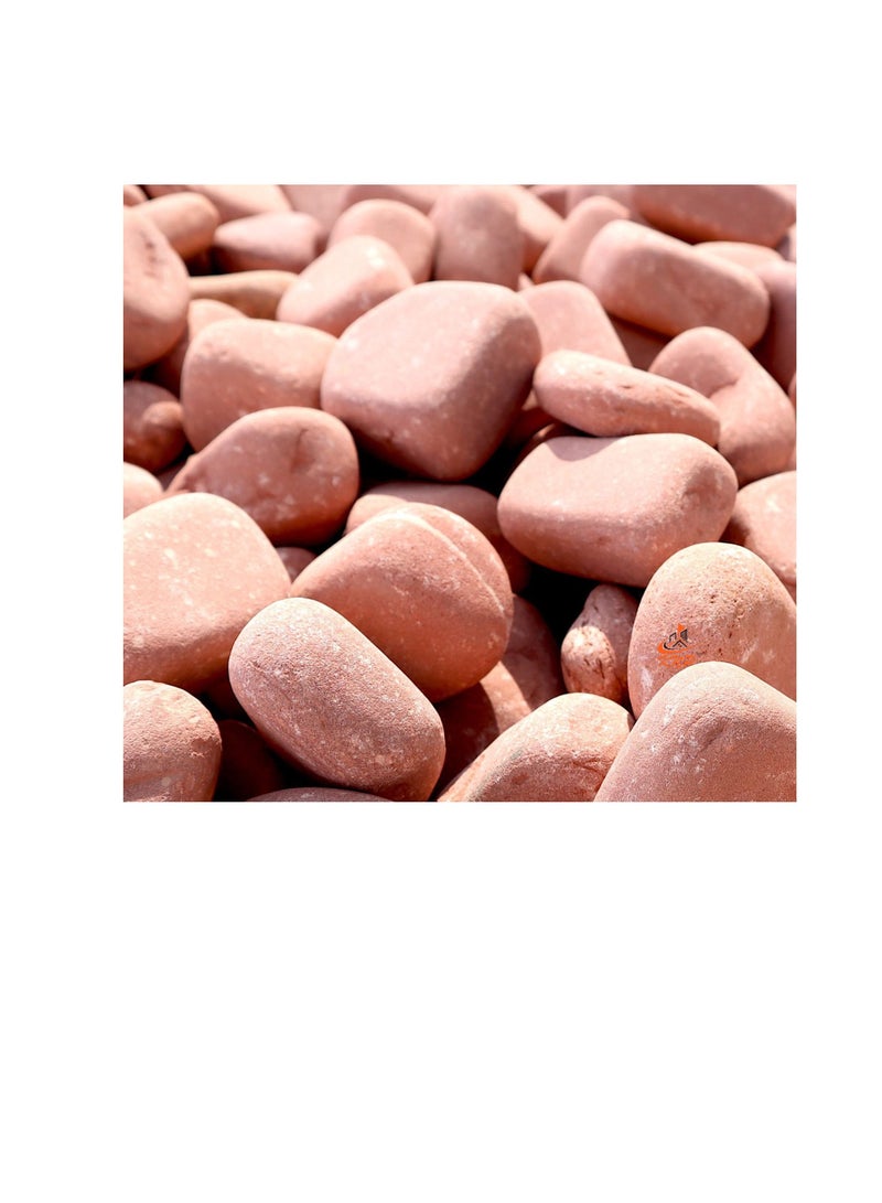 KNP Tumbled Red River Stone Natural Garden Material 5-8 cm 20 kg - Image 1