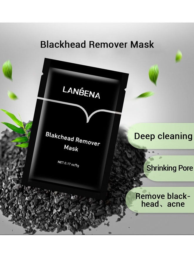 LANBENA 5 PCS Blackhead Remover Mask（Nose） Bamboo Charcoal Blackhead Removal Mask, Deep Cleansing Nose Pores + Oil Control + Moisturizing / Farewell Strawberry Nose - Image 3