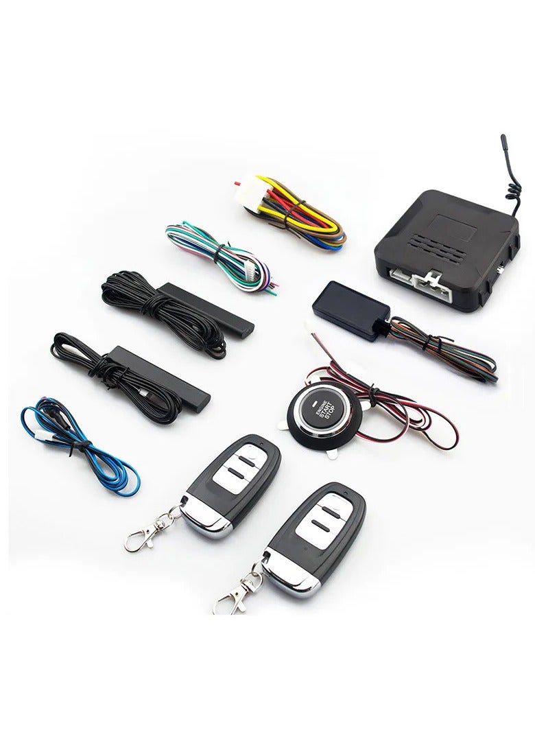 AROAQ Automatic System Car Switch Keyless Entry,One-button Engine Start Alarm System,One-button Remote Start and Stop,Automatic Anti-theft System(Two Key) - Image 1