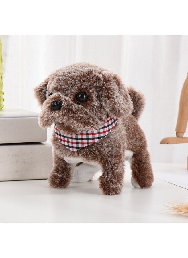 Toy Dog Children Plush Electric Toy Walking Dog Electric Dog Stall Electronic Puppy Pet-Colour:Pastoral Dog (brown)  - Image 1
