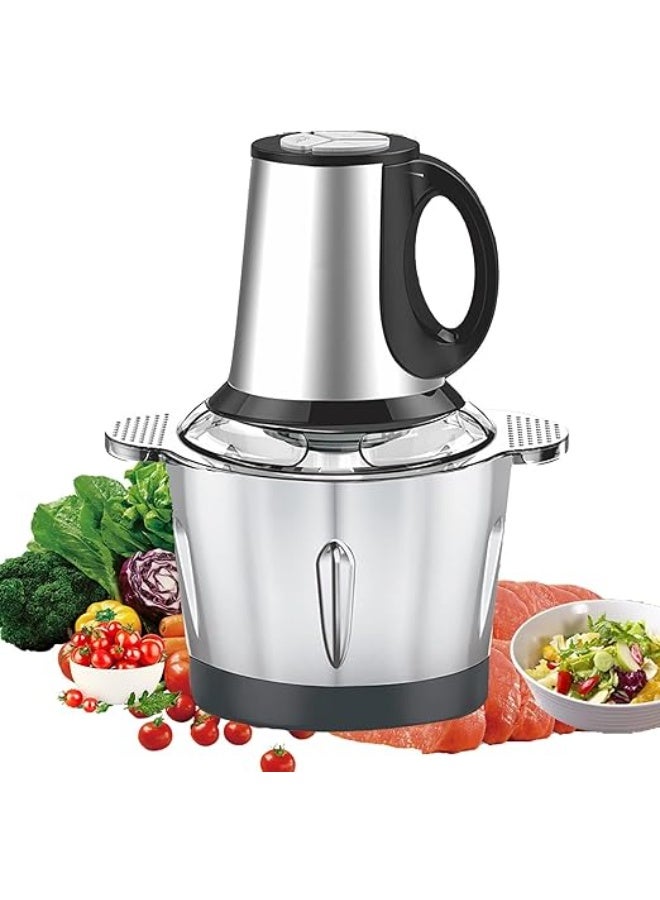 جيهام فرامة طعام مفرمة لحم 2 لتر 500 واط، آلة طحن لحم كهربائية، خلاط، مفرمة، مزيج لحم، فرامة لحم كهربائية ستانلس ستيل، آلة تجهيز طعام أوتوماتيكية - Image 1