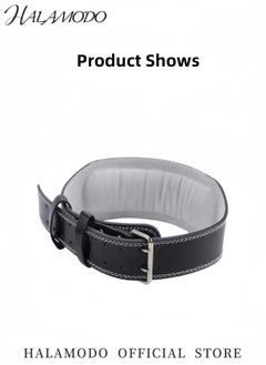 Generic Wide Weightlifting Belt Gym Bodybuilding Fitness Belt Barbell Powerlifting Training Waist Trainer Back Belt Sports Protective Gear for Men & Women  - Image 2
