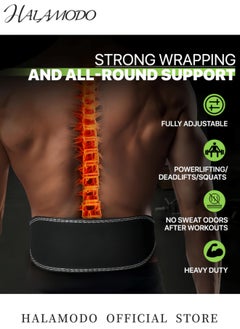 Generic Wide Weightlifting Belt Gym Bodybuilding Fitness Belt Barbell Powerlifting Training Waist Trainer Back Belt Sports Protective Gear for Men & Women  - Image 5