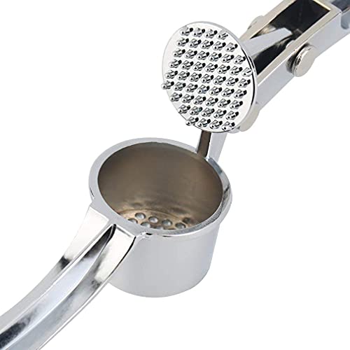SILENCIO Stainless Steel Multi-Function Manual Garlic Crusher Presser Portable Ginger Press Mincer Grinding Squeeze Slicer Chopper Cutter for Kitchen - Image 4