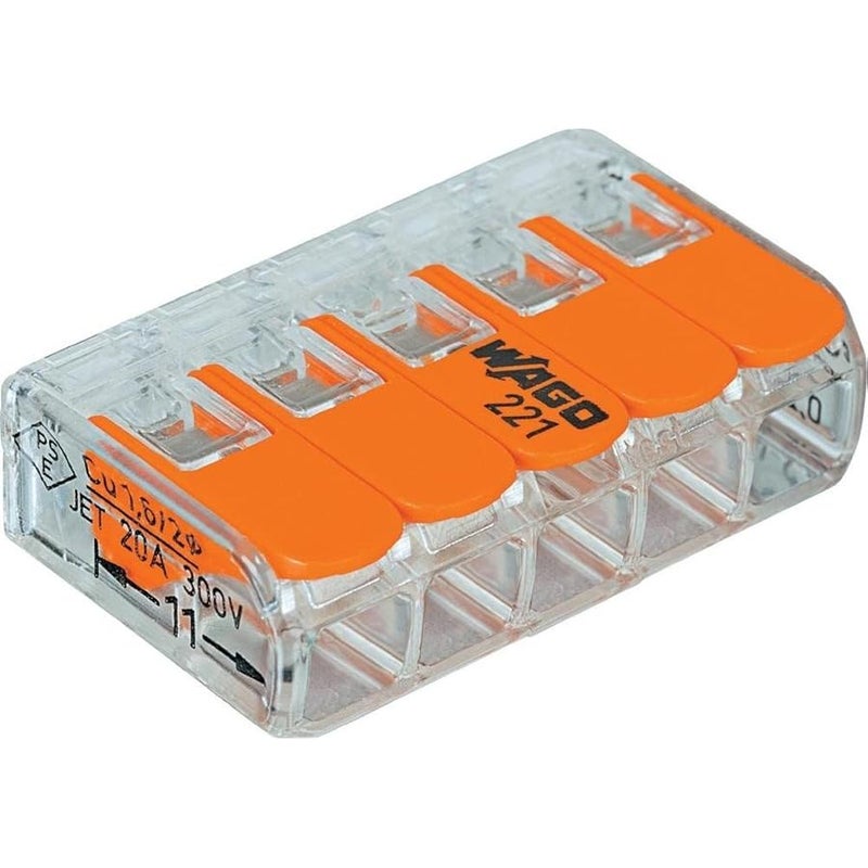 واجو موصلات مضغوطة 5 موصلات من Wago 221-415 50 PK - Image 1
