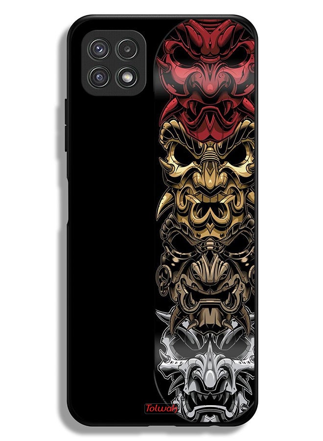 Tolwak Samsung Galaxy A22 5G Protective Case Cover Heads Art - Image 1