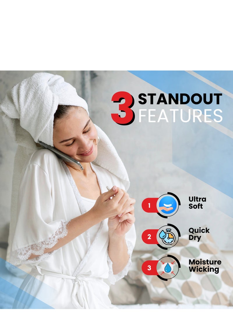 Infinitee Xclusives Premium Bath Towels Set Pack of 4-100% Ring Spun Cotton Towels - Green Bath Towels 68cm x 137cm - Soft Feel, Quick Dry, Highly Absorbent Durable Towels, Perfect for Daily Use by Infinitee Xclusives  - Image 4