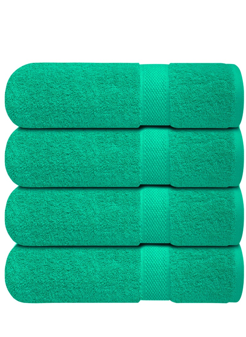 Infinitee Xclusives Premium Bath Towels Set Pack of 4-100% Ring Spun Cotton Towels - Green Bath Towels 68cm x 137cm - Soft Feel, Quick Dry, Highly Absorbent Durable Towels, Perfect for Daily Use by Infinitee Xclusives  - Image 1