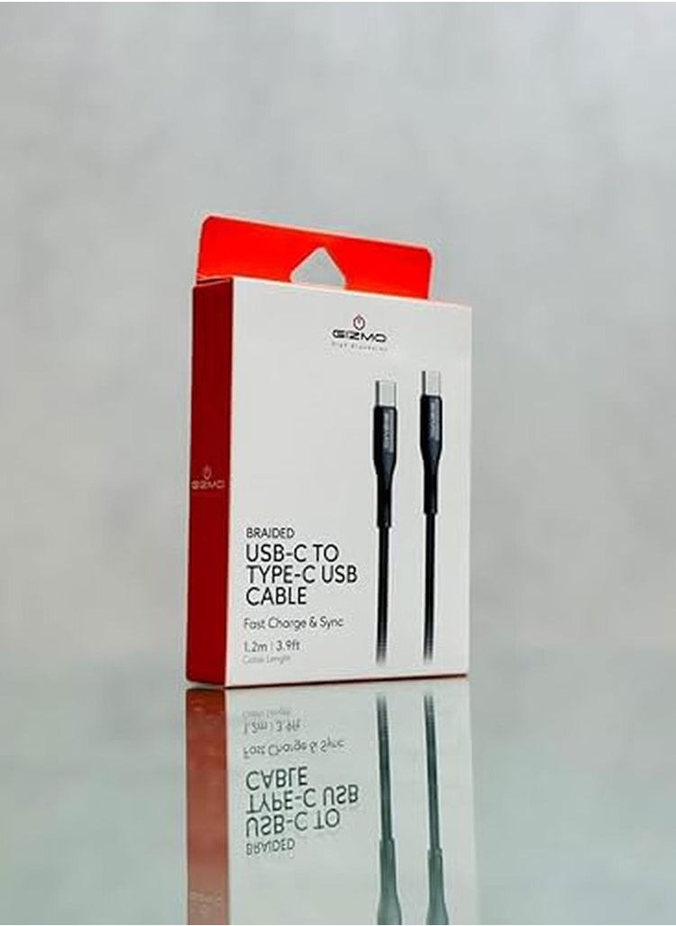 Gizmo Braided Type-C to Type-C 1.2M 60W - Black  - Image 3