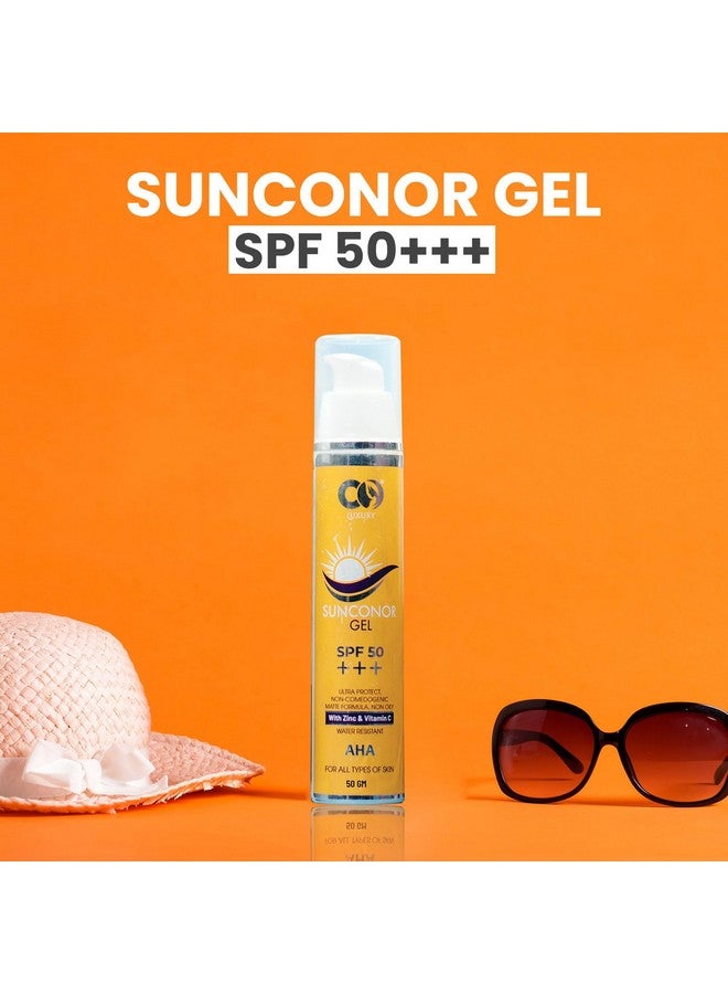 CO Luxury Sunscreen Spf 50 Pa+++ Water Resistant & Nongreasy Broad Spectrum Sunblock With Vitamin C Zinc Oxide & Glycerine Matte Finish Uvab Sun Protection For Women & Men 50 Gm - Image 3