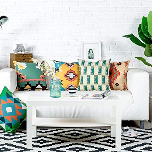AEROHAVEN Abstract Set of 5 Designer Decorative Throw Pillow/Cushion Covers - CC-146 (20 x 20 inches) - Image 1