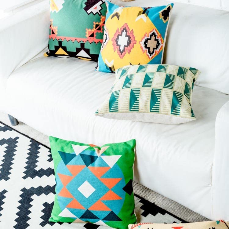 AEROHAVEN Abstract Set of 5 Designer Decorative Throw Pillow/Cushion Covers - CC-146 (20 x 20 inches) - Image 3