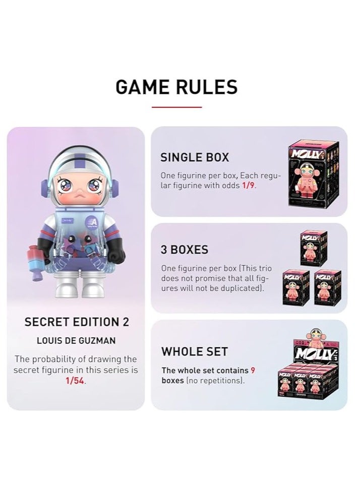 General - POP MART Mega Space Molly 100% Series 3 Pop Figures Random Characters Anime Action Figures Collectible Characters Collector's Art Toys Toy Figures Gift 1 pc - Image 1