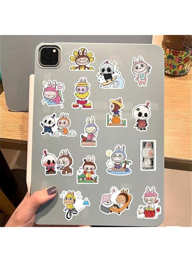 Arabest 50pcs Labubu Cartoon Stickers for Teen Water Bottle, Cool Terror Labubu Waterproof Vinyl Decal for Kids Adult Girl Laptop Skateboard Phone Guitar Travel Case Bike - Image 3