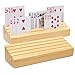 plusvivo Card Holders for Playing Cards Set of 2 Pine Solid Wooden Playing Card Holders for Adults Seniors Kids 984 X 315 X 225 Inch Uno Canasta Bridge Hand and Foot Card Holder - Image 3