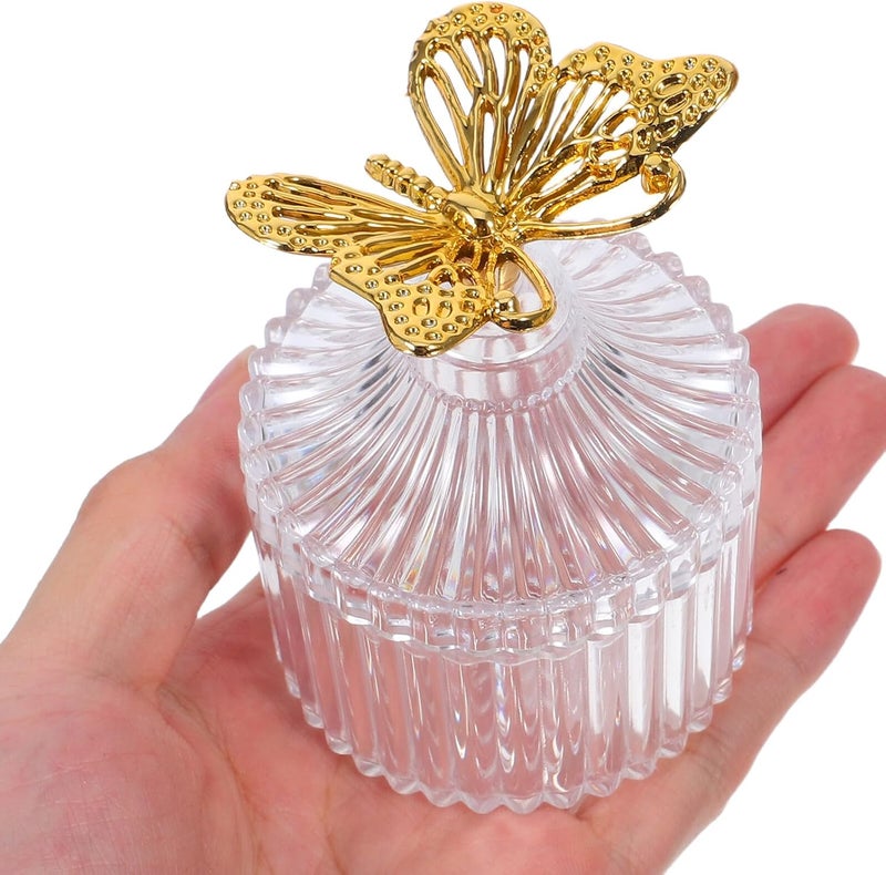 IDEANATEGRATE 12pcs Butterfly-shaped Wedding Candy Boxes round Candy Treat Containers with Electroplated Gold Lid Party Favor Storage for Bridal Shower and Birthday - Image 4