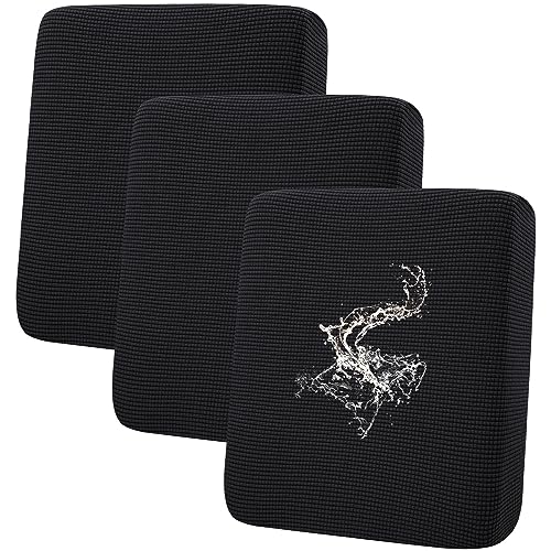 hyha hyha Waterproof Couch Cushion Covers for Pets Non Slip Sofa Seat Cover for Dogs Washable Soft Thick Stretch Jacquard Fabric Sofa Slipcovers with Elastic Bottom 3 Pieces Black 