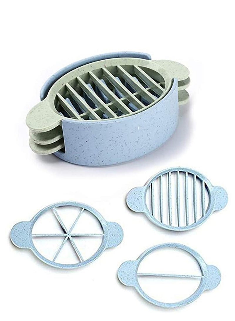 KASTWAVE Egg Slicer Cutter Set with 3 Cutters, Boiled Eggs Cutting Easy Slicing Wedges Or Halves Great for Sandwiches Mushroom Strawberry Salad - Image 1