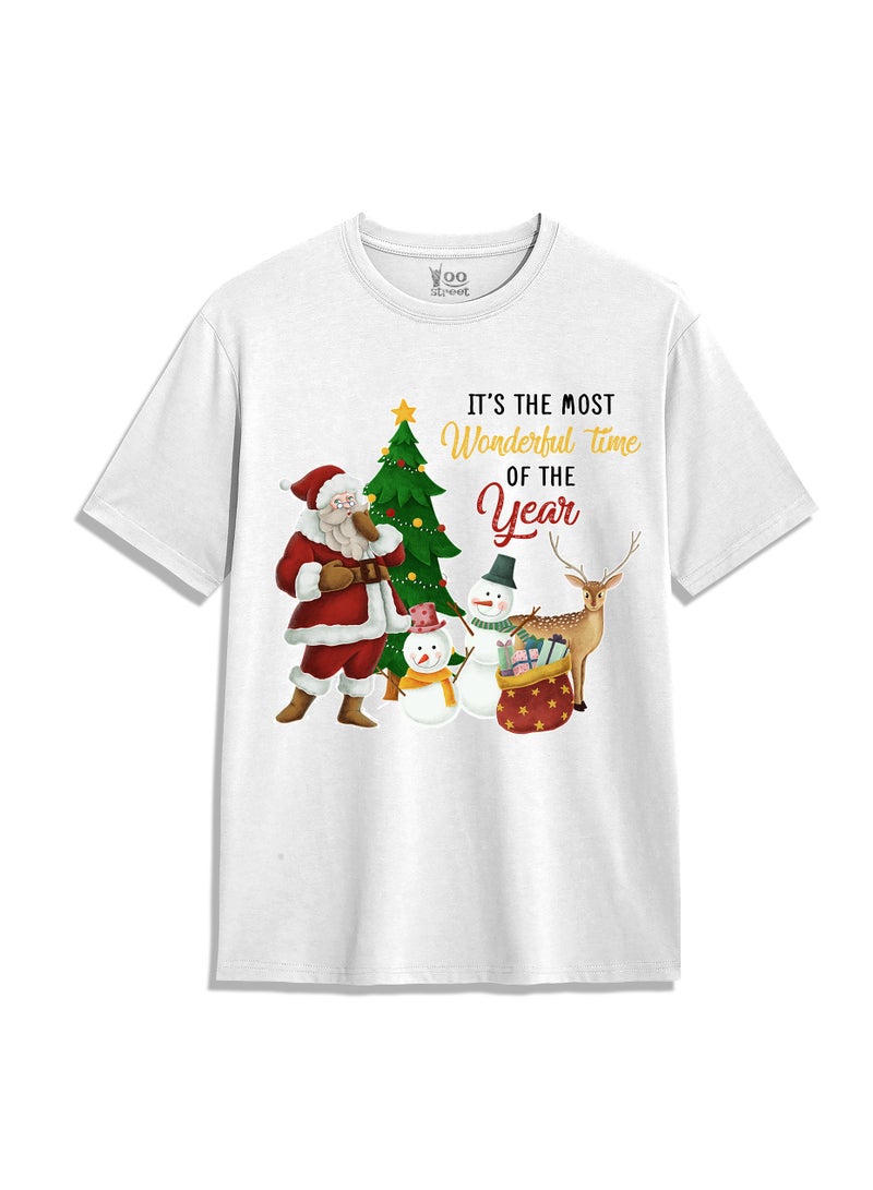 Yoo Street "It's the Most Wonderful Time of the Year" Christmas Quote T-Shirt – Festive Holiday Tee for a Joyful Season