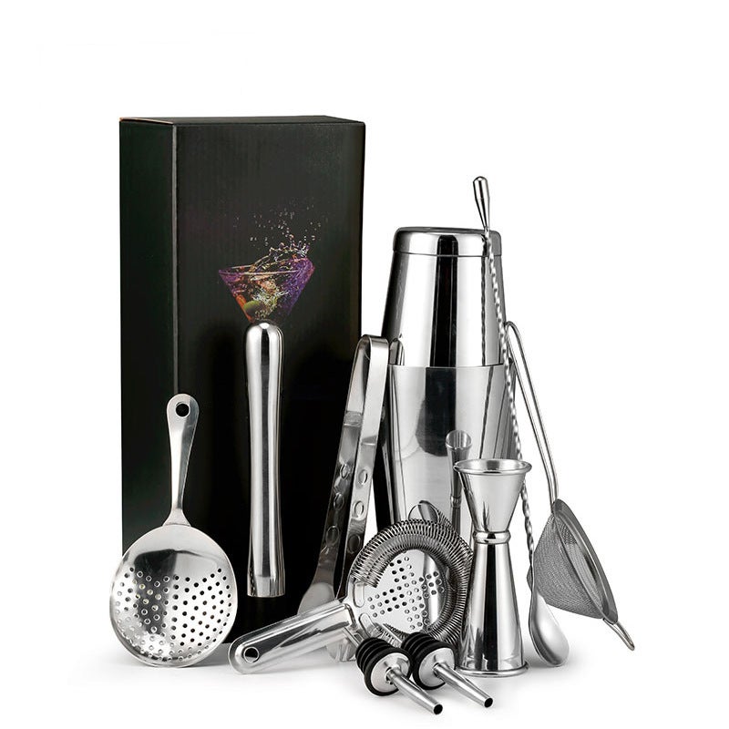 Multicolor Spot 304L Stainless Steel Boston Bartender Practical Cocktail Set 12 Piece Set Rose Chuck Pot Custom color (500 set) 