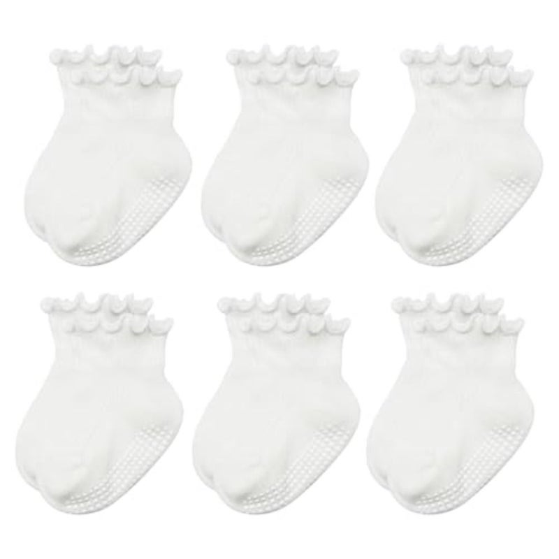Baby Girls Frilly Ruffle Socks Toddler/Newborn/Infant Cotton Soft Cute Princess Ankle Socks 0-5 Years - Image 1