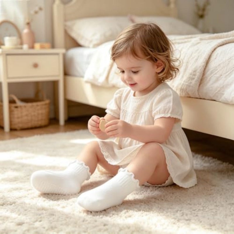 Baby Girls Frilly Ruffle Socks Toddler/Newborn/Infant Cotton Soft Cute Princess Ankle Socks 0-5 Years - Image 3