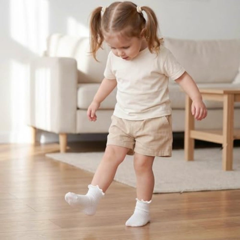 Baby Girls Frilly Ruffle Socks Toddler/Newborn/Infant Cotton Soft Cute Princess Ankle Socks 0-5 Years - Image 2