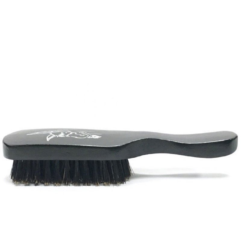 Badass Beard Care 100 Boars Hair Hardwood Frame Black Series Beard Brush For Men with Handle