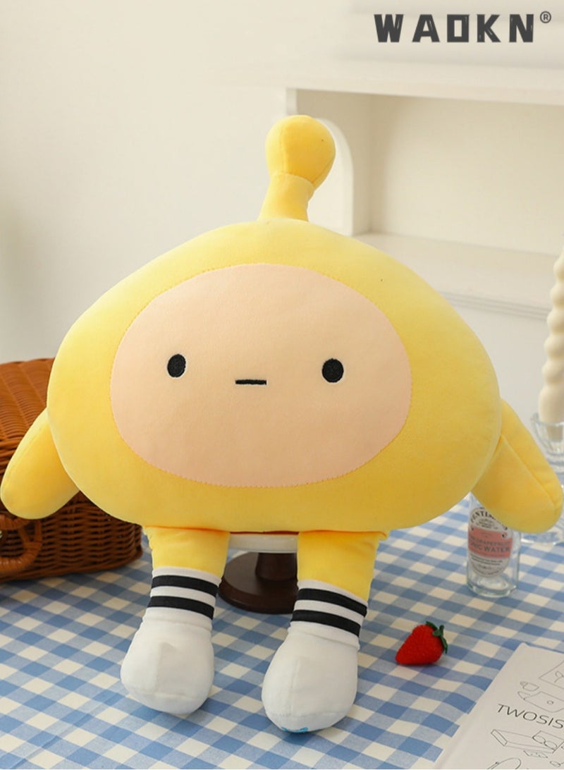 WAOKN 30cm Cute Egg Party Plush Stuffed Animal Body Pillow, Soft Cylindrical Hugging Toy for Kids, Adorable Kawaii Pillow for Bedding and Naptime, Perfect for Sleepovers and Playtime - Image 2
