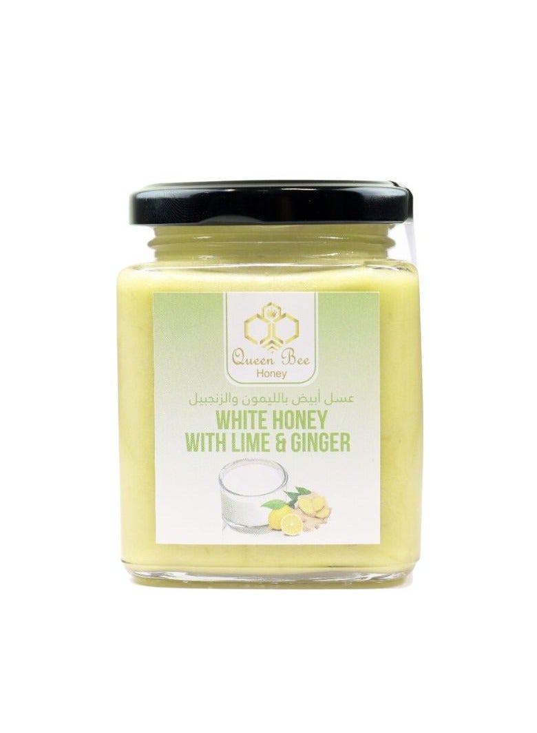 Queen Bee Honey White Honey with Lime and Ginger 650g 