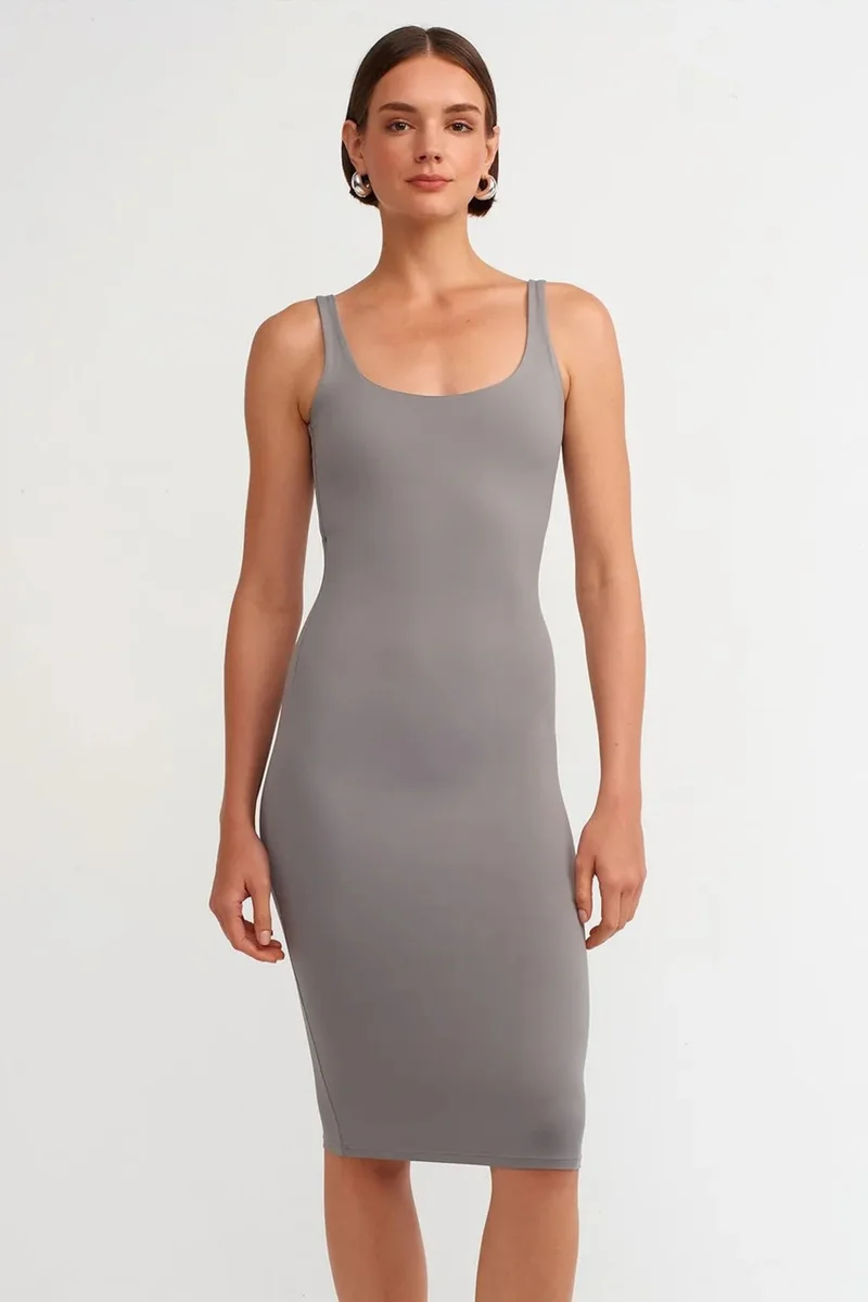 ديلفين DILVIN Sleeveless Bodycon Midi Dress