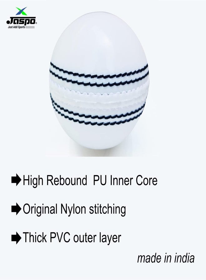 jaspo IncrediBall Soft T20 Cricket Training Ball-1 Ball Indoor/Outdoor Play and Cricket Practice (229 cm Circumference), PVC Material, Colour- White - Image 4