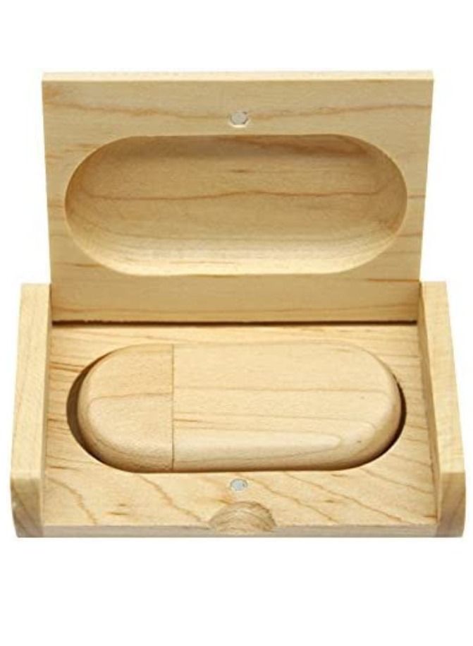 AROAQ 2GB Maple Wood 3.0 USB Flash Drive with Wooden Box U Disk Memory Stick Pen Drive - Image 2