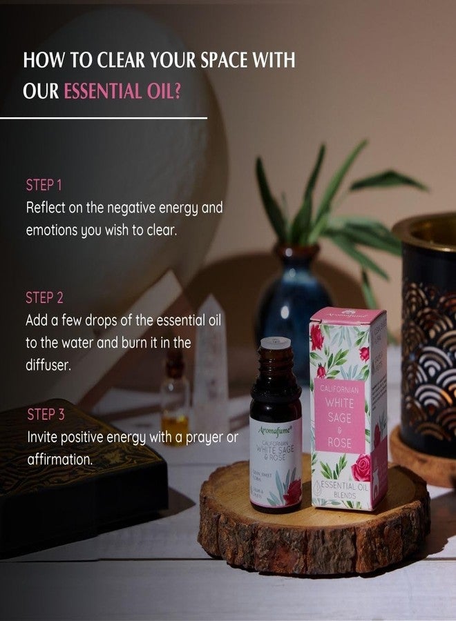 Aromafume White Sage & Rose Essential Oil Diffuser Blend by Aromafume | 3x10ml/0.33 fl oz | Aromatherapy Oil for Cleansing Negative Energy & Protection | Ethically sourced | Sage Oil for Smokeless Smudging - Image 4