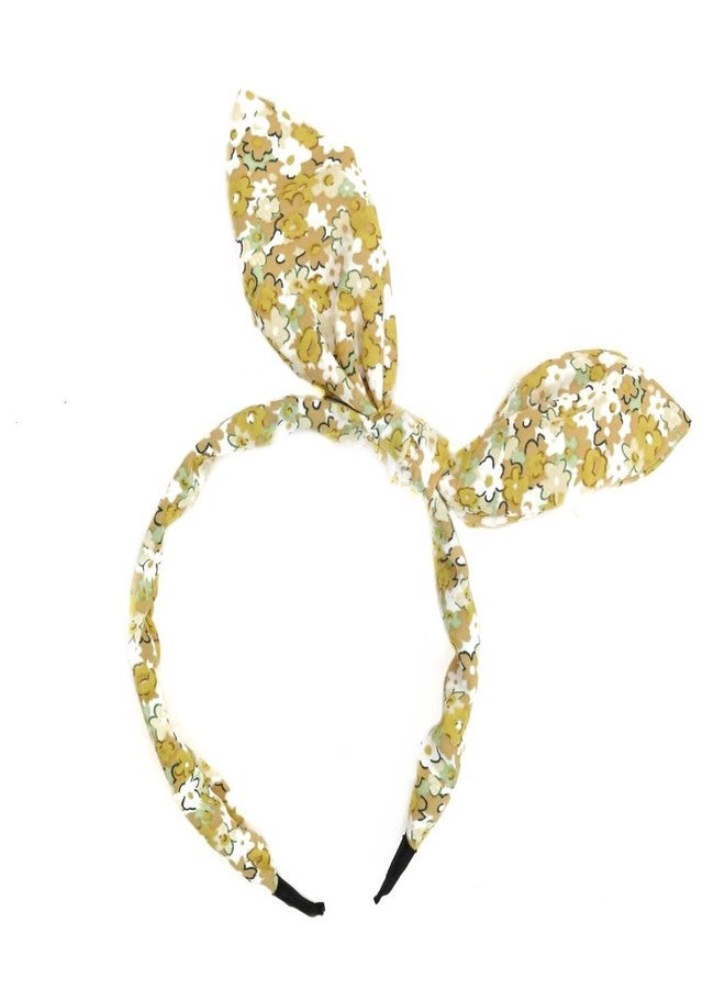 Yellow Bee Set of 3 Printed and Solid Hair Bands for Girls - Yellow - Image 5