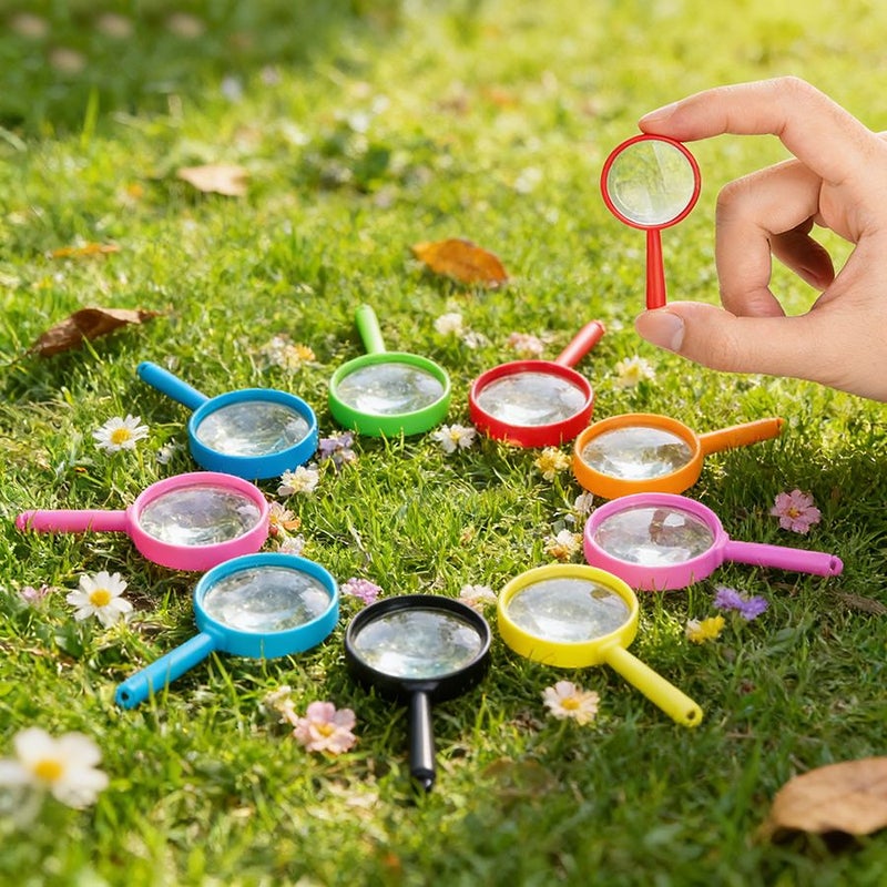 36 Pcs Magnifying Glass Handheld Magnifier Colorful Plastic Magnifying Glasses For Science Class Outdoor Exploration Party Favors Reading Gifts - Image 4