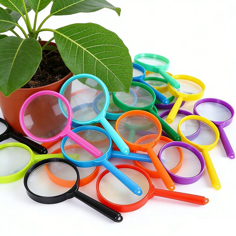 36 Pcs Magnifying Glass Handheld Magnifier Colorful Plastic Magnifying Glasses For Science Class Outdoor Exploration Party Favors Reading Gifts - Image 2