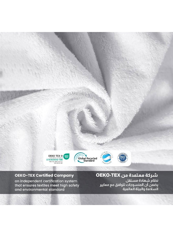 Rest - Waterproof Premium Mattress Protector 90X190Cm , 35X75 Inch White Terry Cotton Upto 30Cm Deep Pocket Hypoallergenic Breathable Mattress Protector Machine Washable - Image 1