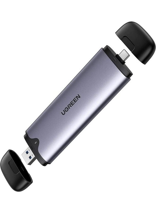 Ugreen 2-In-1 M.2 NVMe SSD Enclosure Adapter, Alluminum USB 3.1 GEN 2 10Gbps SSD Case USB A+C Connectors - Image 1