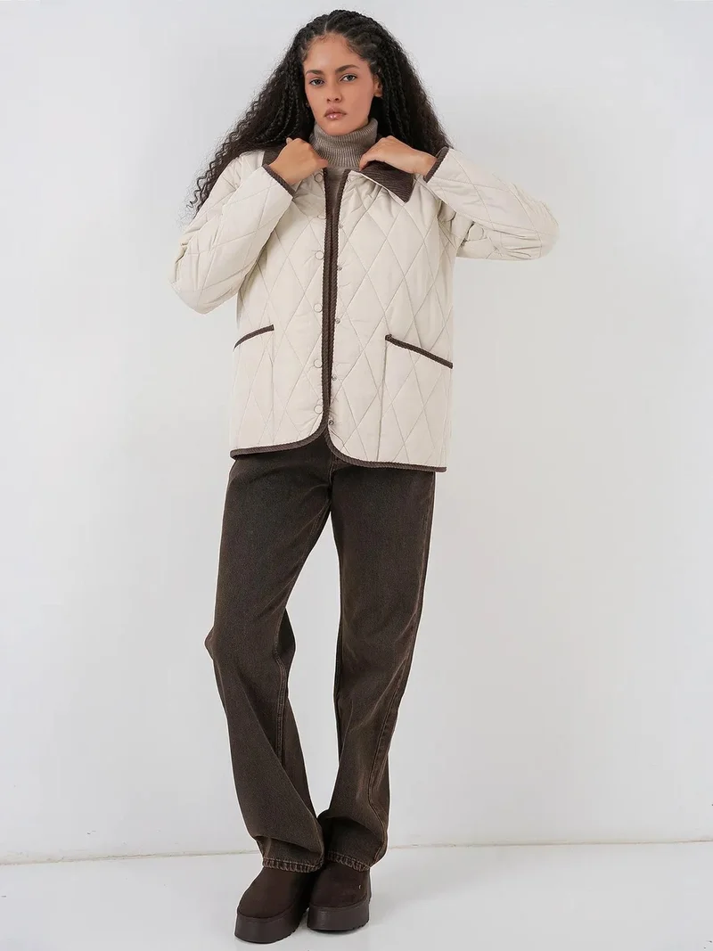 BIG DART BDART Textured Puffer Down Coat with Collar Detail